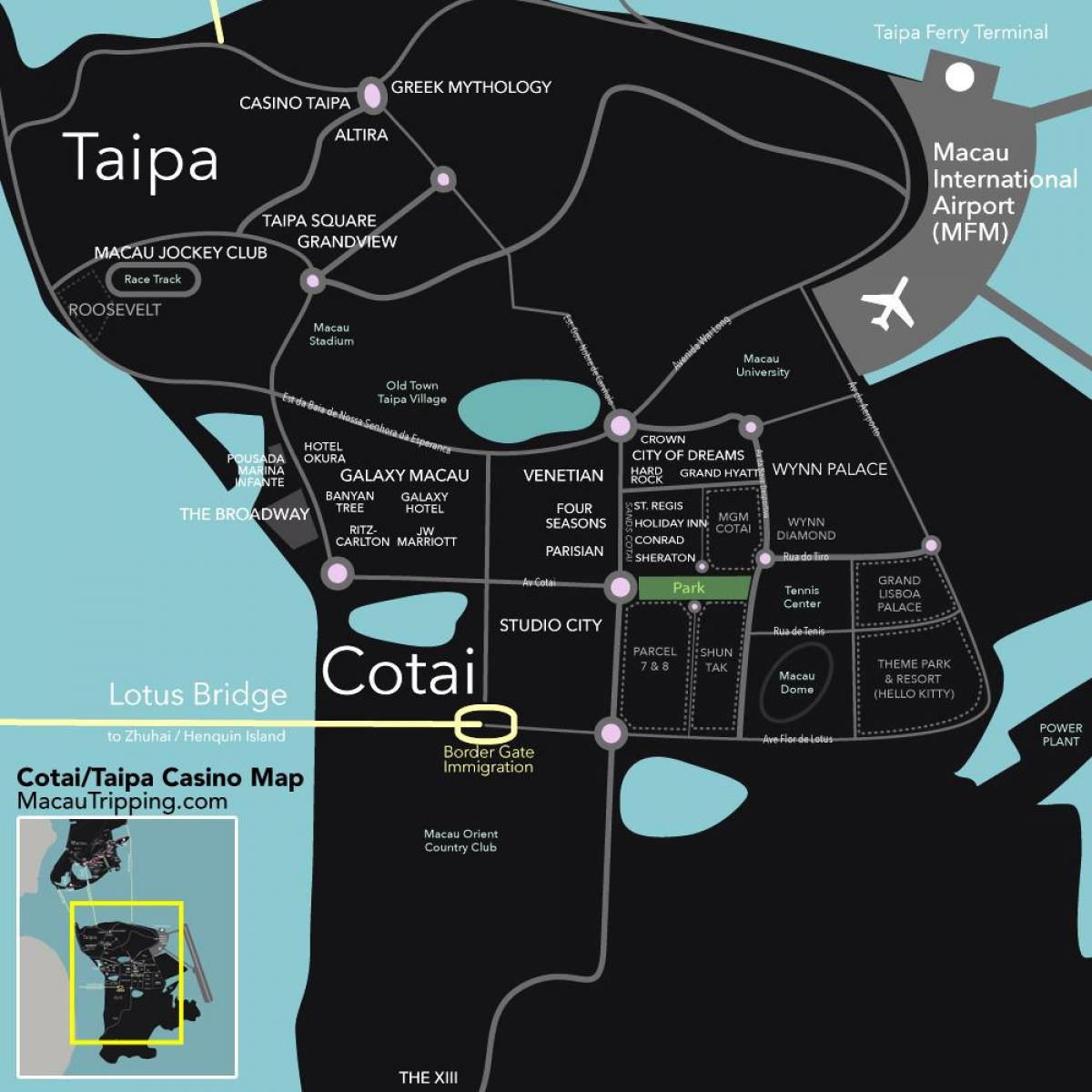 வரைபடம் cotai மக்காவு